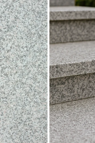 Stopnica granitowa szara płomieniowana Bianco Sardo G602 150x33x2 cm