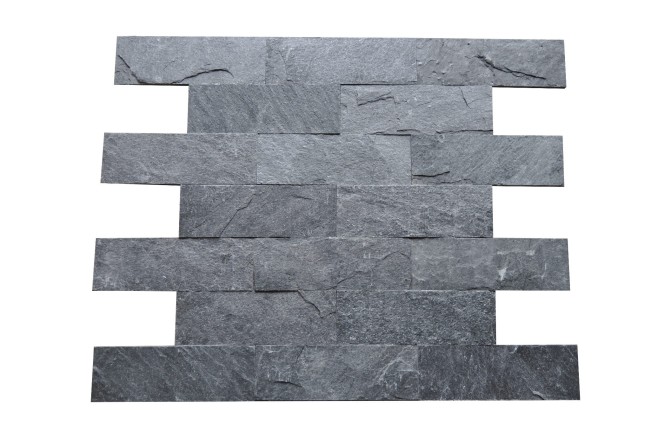 Kamień elewacyjny-dekoracyjny kwarcytowy Silver Grey Brick 10x30