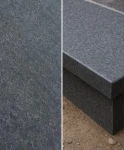 Granitstufe G690 Basalt Schwarz Geflammt 150x33x3 cm
