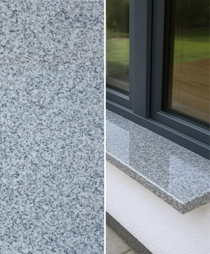 Parapet granitowy szary polerowany G603 New 92x33x2 cm