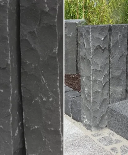 Ogrodowa Palisada Łupana G690 Bazalt Black 33x10x10 cm