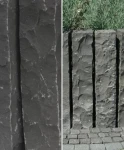 Garten Granit Palisade Splitt G690 Basalt Schwarz 100x10x10 cm