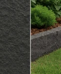 Gespaltene Granitpalisade | Kante G690 Basaltschwarz 100x20x5 cm