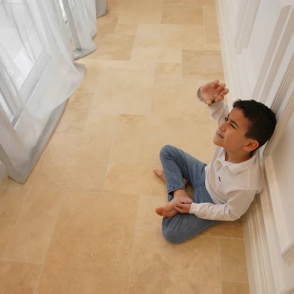 Trawertyn Ivory Classic Mix Bębnowany 1,2 cm | Komplet Rzymski 0,742 m2