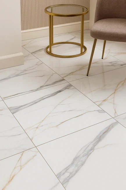 Gres Marble Grey Gold polerowany 60x60x0,8 cm