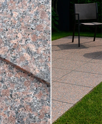 Płytka Granitowa Czerwona Płomieniowana Maple Red G562 60x60x2 cm