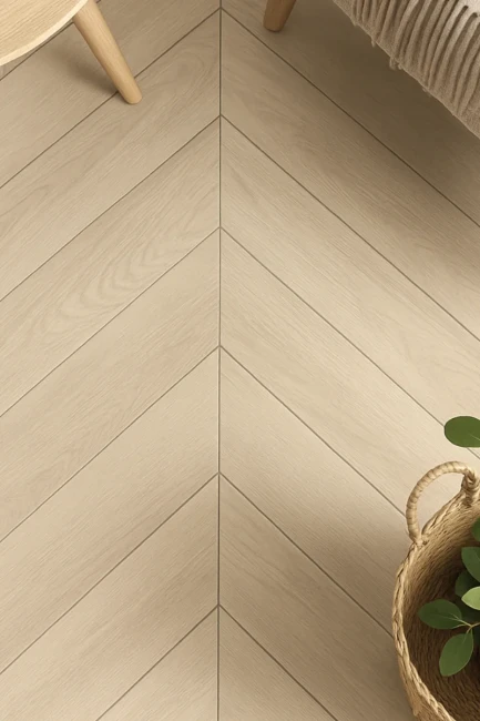 Płytka Gresowa Mimesis Chevron Avorio 11x54 drewnopodobna
