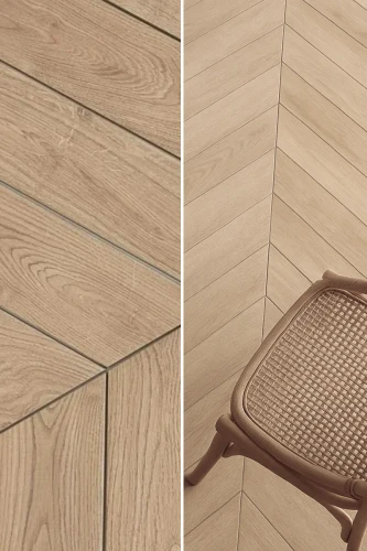 Płytka gresowa Mimesis Chevron Ecru 11x54 jodełka