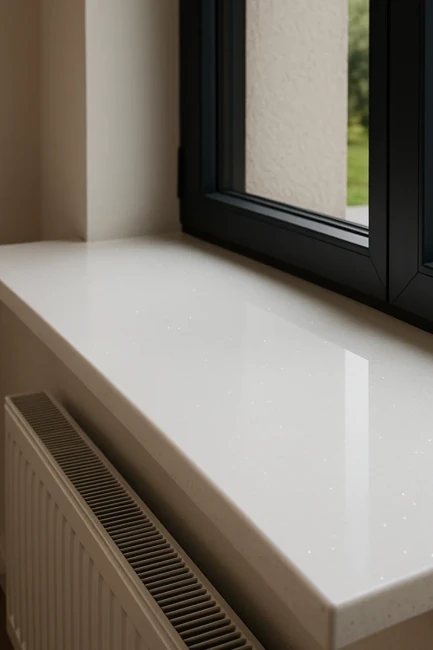 Parapet konglomeratowy Polare Snow White 92x30 cm
