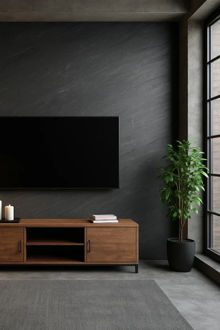 Fornir kamienny Line Black XXL 122x244x0,2 cm