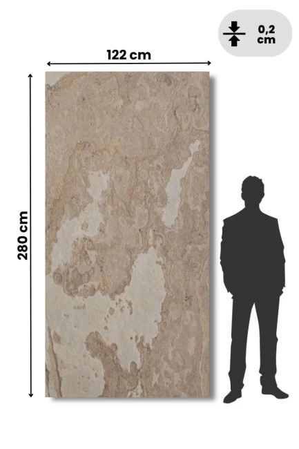 Fornir kamienny Autumn Cream XXL 122x280x0,2 cm