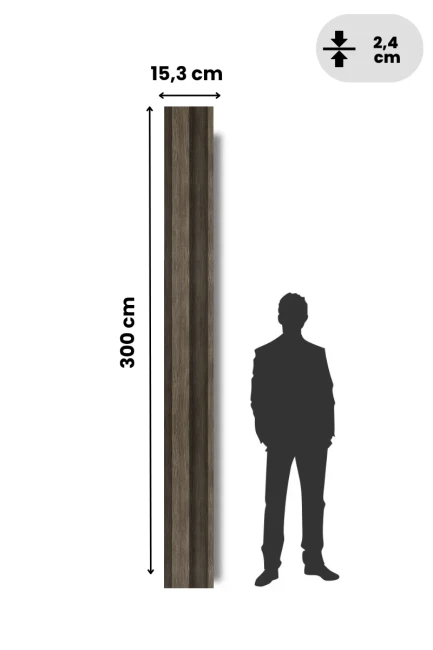 Lamele Dark Wood 300x15,3x2,4 cm