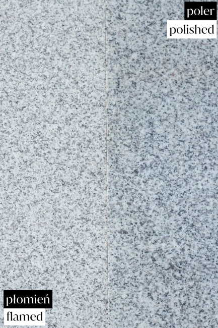 Płytka granitowa szara płomieniowana G603 New 30,5x61x1 cm