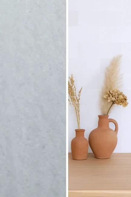 Marmur Bianco Neve Cegiełka Szczotkowana 30,5×7,6×1 cm