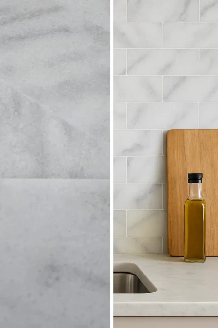 Marmur Royal White Cegiełka Satynowa 30,5×7,6×1 cm