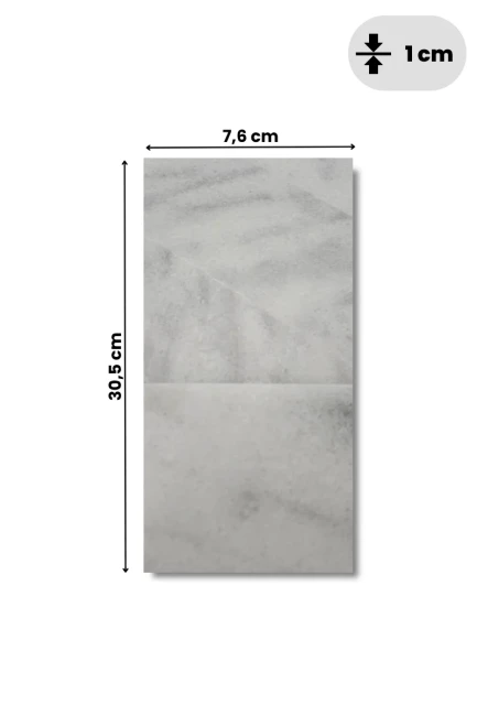 Marmur Royal White Cegiełka Satynowa 30,5×7,6×1 cm