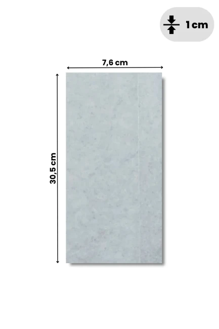 Marmur Bianco Neve Cegiełka Szczotkowana 30,5×7,6×1 cm