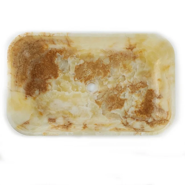 Umywalka Onyksowa Honey Miodowy Polerowana 68x43x12 cm