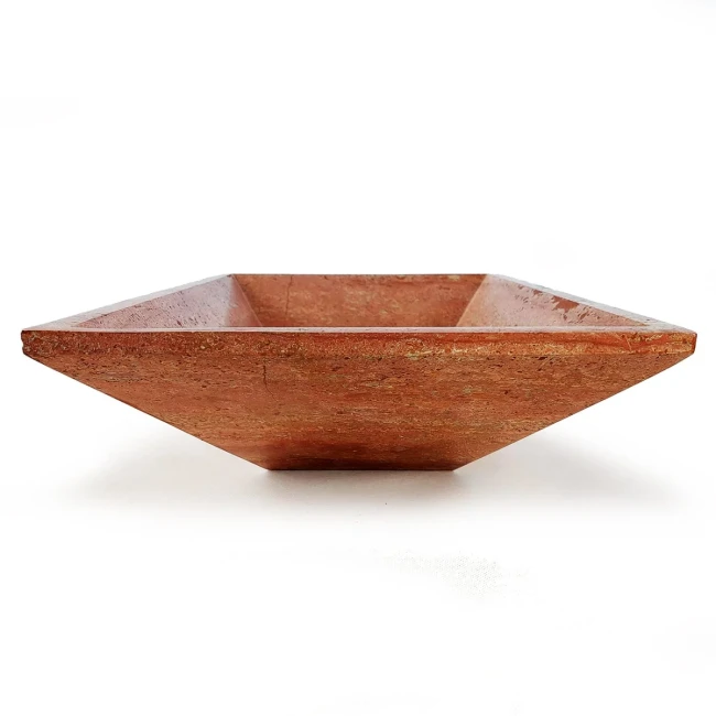 Umywalka Trawertynowa Bordeaux Czerwony Satynowa 61x38,5x15 cm