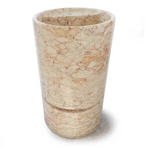 Umywalka Marmurowa Sakura Różowy Wolnostojąca Polerowana 50x50x85 cm