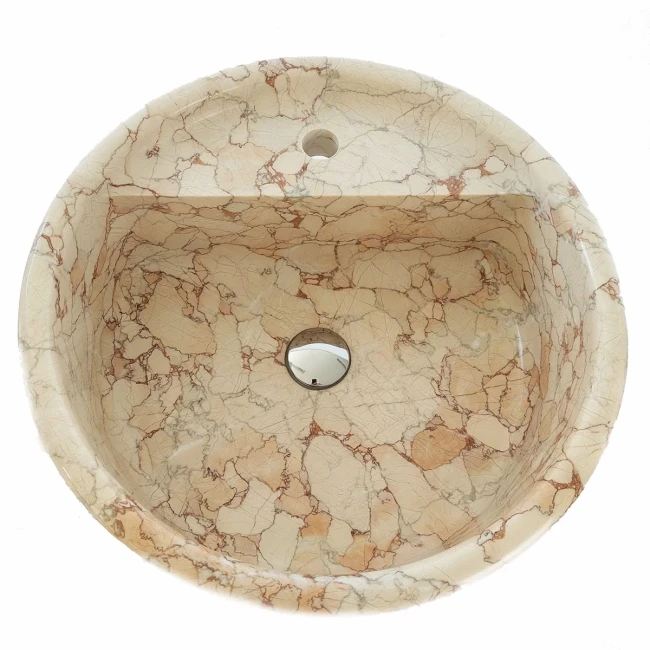 7961.Umywalka Marmurowa Sakura Różowy Wolnostojąca Polerowana 50x50x85 cm