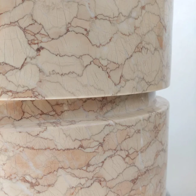 Umywalka Marmurowa Sakura Różowy Wolnostojąca Polerowana 50x50x85 cm