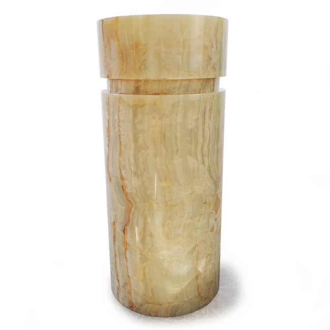 Umywalka Onyksowa White Biały Wolnostojąca Polerowana 40x40x90 cm