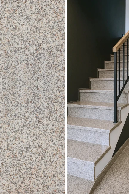 Zestaw Stopnica + Podstopień Granitowy Płomieniowany G682 150x33x2 / 150x15x2