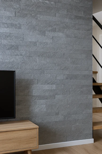 Fornir samoprzylepny 3D Silver Grey 15x60x0,2 cm