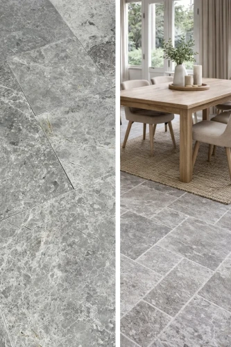 Płytki marmurowe Tundra Grey Bębnowane | Komplet Rzymski