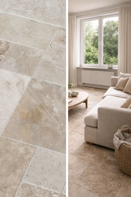 Trawertyn Rustic Classic Mix Bębnowany 1,2 cm | Komplet Rzymski 0,742m2