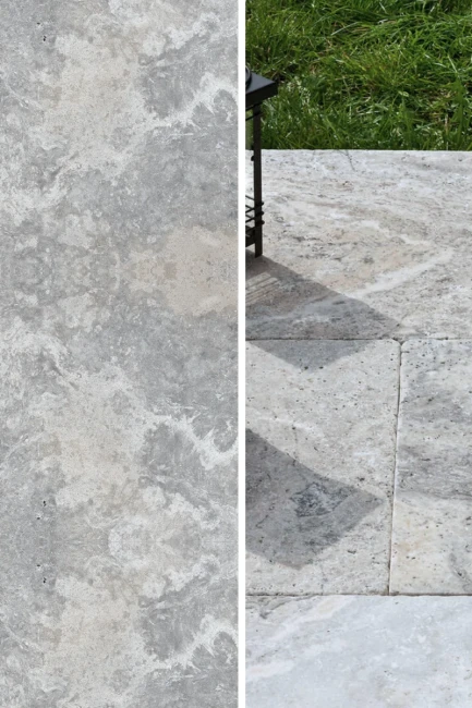 Trawertyn Silver Export Bębnowany 40,6x61x1,2 cm