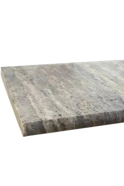 Stopnica kamienna Trawertyn Ash Argent Mix Szlifowany Bullnose 140x28x3 cm