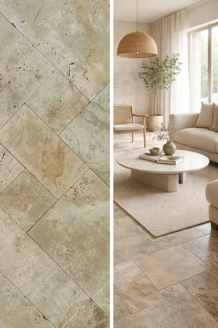 Trawertyn Classic Mix French Pattern | Komplet Rzymski 0,742m2