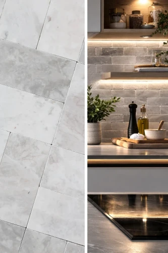 Płytka marmurowa Bębnowana Royal White 7,5x15x1 cm