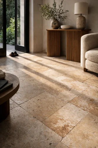 Trawertyn Light Standard Bębnowany French Pattern 1,2 cm | Komplet Rzymski