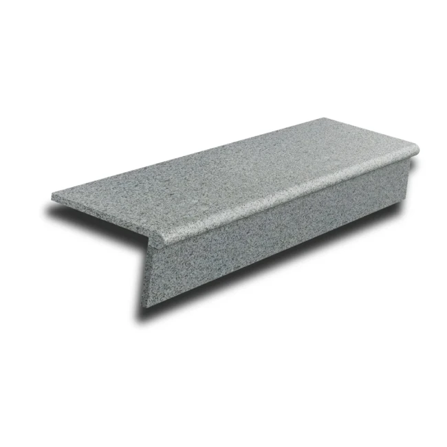 Zestaw Stopnica Płomień + Podstopień Poler Granitowy Dark Grey G654 NEW Bullnose 100x35x2 / 100x15x2