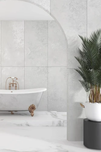 Gres Cement Albira White Carving 120x60x0,9 cm