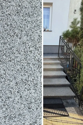 Schodek granitowy grafitowy G654 New płomieniowany Bullnose 100x35x2 cm – stopnica / obrzeże basenowe