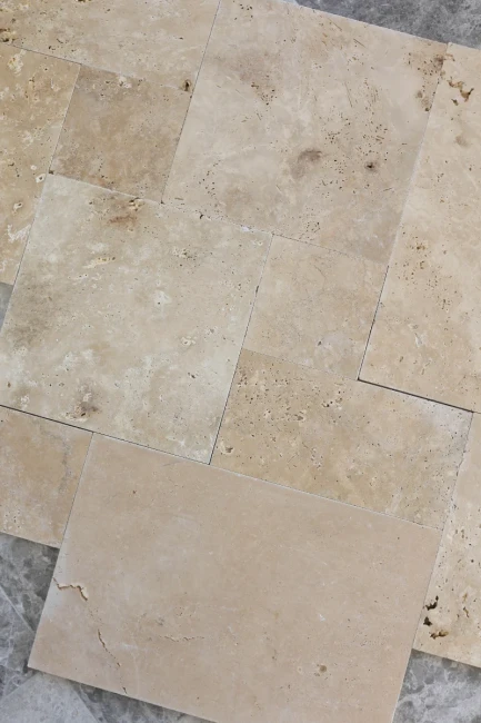 Trawertyn 12mm Light Bębnowany | Komplet Rzymski