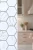 Mozaika ceramiczna Biała Hexagon Polerowana | 32,5×28,1x0,6 cm