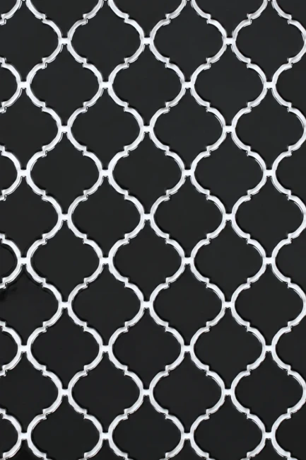 Mozaika ceramiczna Czarna Arabeska Polerowana | 29,3×24,5×0,6 c