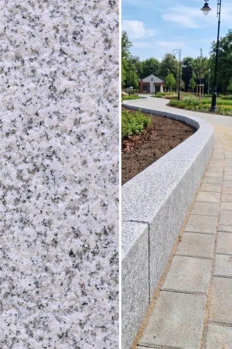 Obrzeże granitowe góra płomień | 8x25 80–120 cm