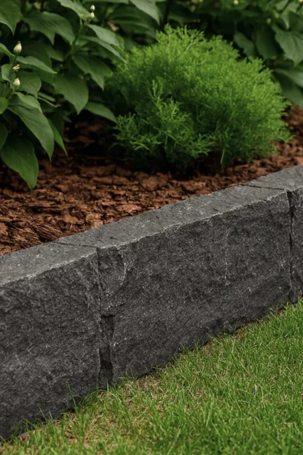 Palisada łupana Obrzeże G690 Bazalt Black | 100x20x5 cm