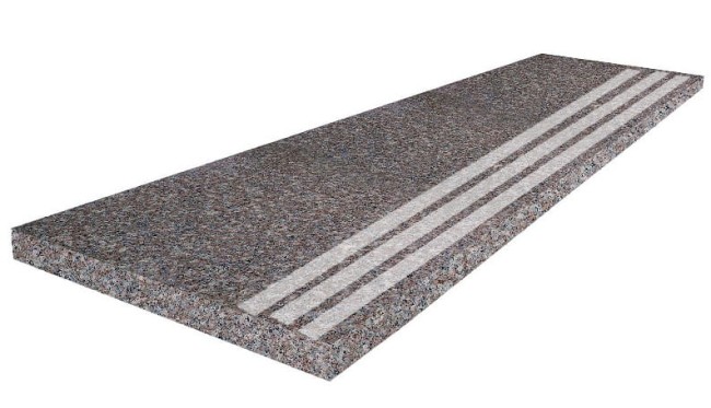 Stopnica granitowa polerowana z antypoślizgiem G664 100x35x2 cm