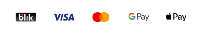 Obsługiwane metody płatności i logotypy banków.