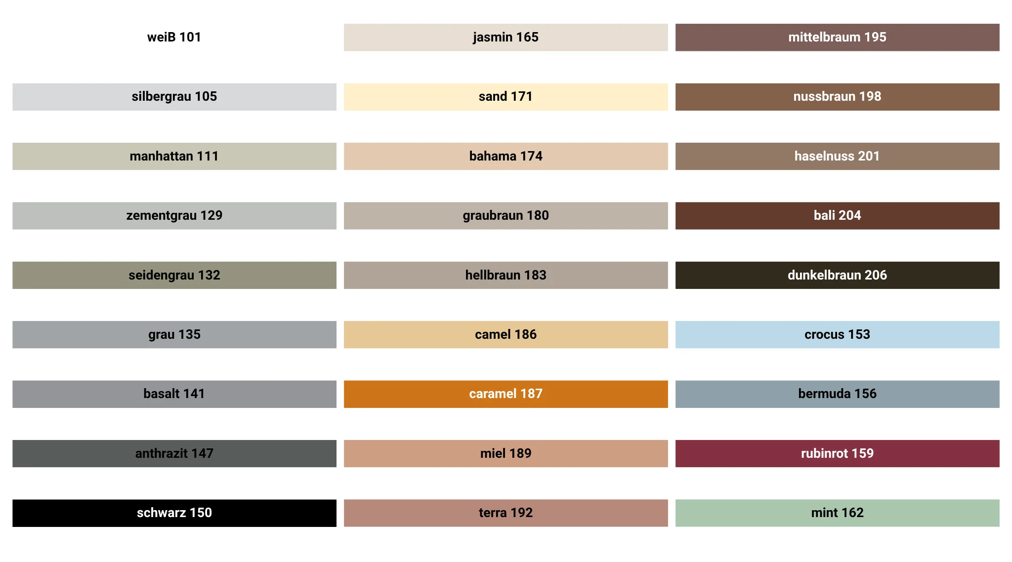 Wzornik kolorów Murexin